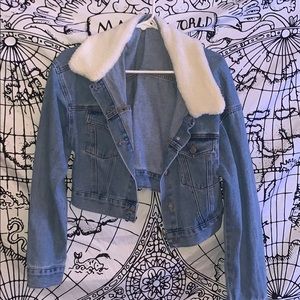 cropped jean jacket